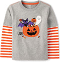 Gymboree Kids' and Toddler Embroidered Graphic Long Sleeve Layered T-Shirts T-Shirt | US Viral Style