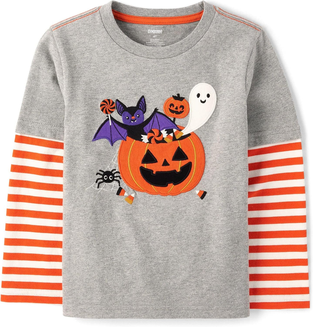 Gymboree Kids' and Toddler Embroidered Graphic Long Sleeve Layered T-Shirts T-Shirt | US Viral Style