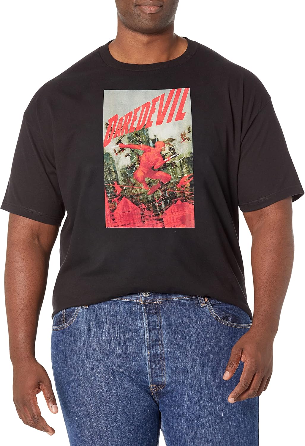 Marvel Big & Tall Classic Daredevil Men's Tops Short Sleeve Tee Shirt T-Shirt | Trending 2025