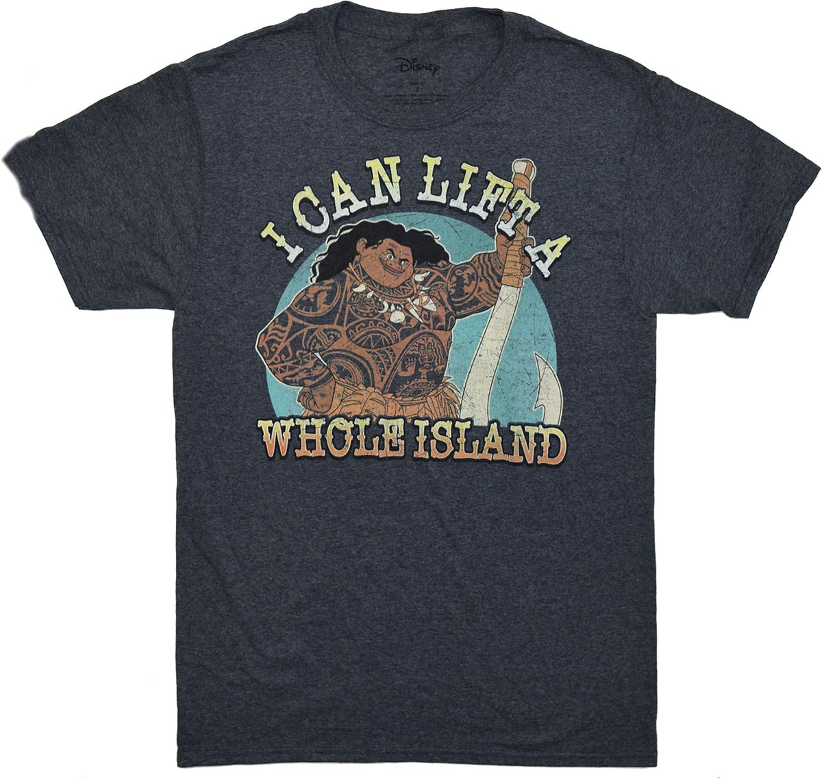 Disney Moana Maui Whole Island Lift Graphic T-Shirt Shirt T-Shirt | Premium Quality