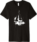 Sailboat Drawing Boating Beach Catamaran Premium Apparel High Search Demand US Top Pick