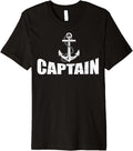 Captain Retro Style Boating Pontoon Boat Anchor Captain Premium Apparel Streetwear Style Everyday Wear