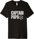 Captain Papa Funny Sailor Fishing Boating Pontoon Premium Apparel Streetwear Style US Top Pick
