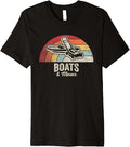 Retro Vintage Boats Mows Lawn Mower Boat Owner Premium Apparel Streetwear Style Everyday Wear