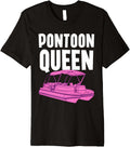 Best Pontoon Queen Art For Women Girls Pontoon Boat Captain Premium Apparel Trending US Gift Ready