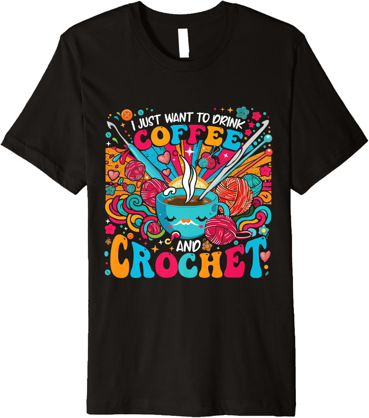 Crochet Coffee Quote Crocheter Yarn Knitting Premium Yarn Supply | Trending 2025 | Best Seller Choice