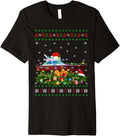 Ugly Xmas Lights Santa Hat Fishing Boat Christmas Premium Apparel Premium Print US Top Pick