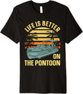 Funny Pontoon Boat Art For Men Women Boating Pontoon Captain Premium Apparel High Search Demand Everyday Wear