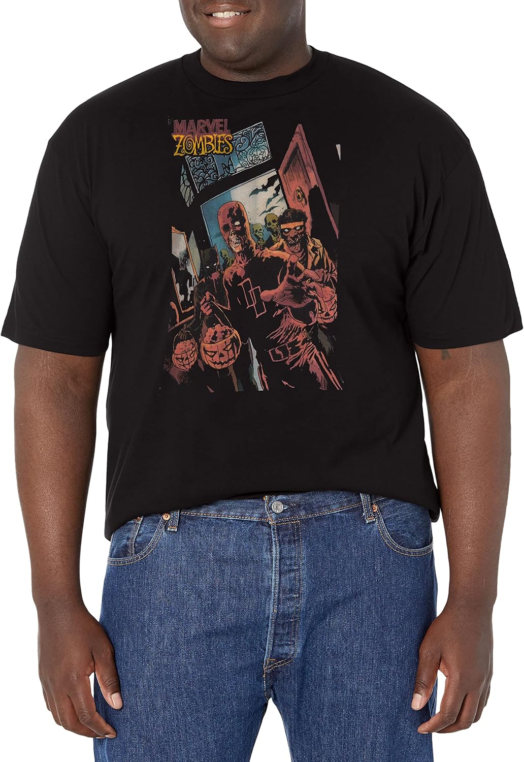 Marvel Big & Tall Classic Halloween Devil Men's Tops Short Sleeve Tee Shirt T-Shirt | US Viral Style