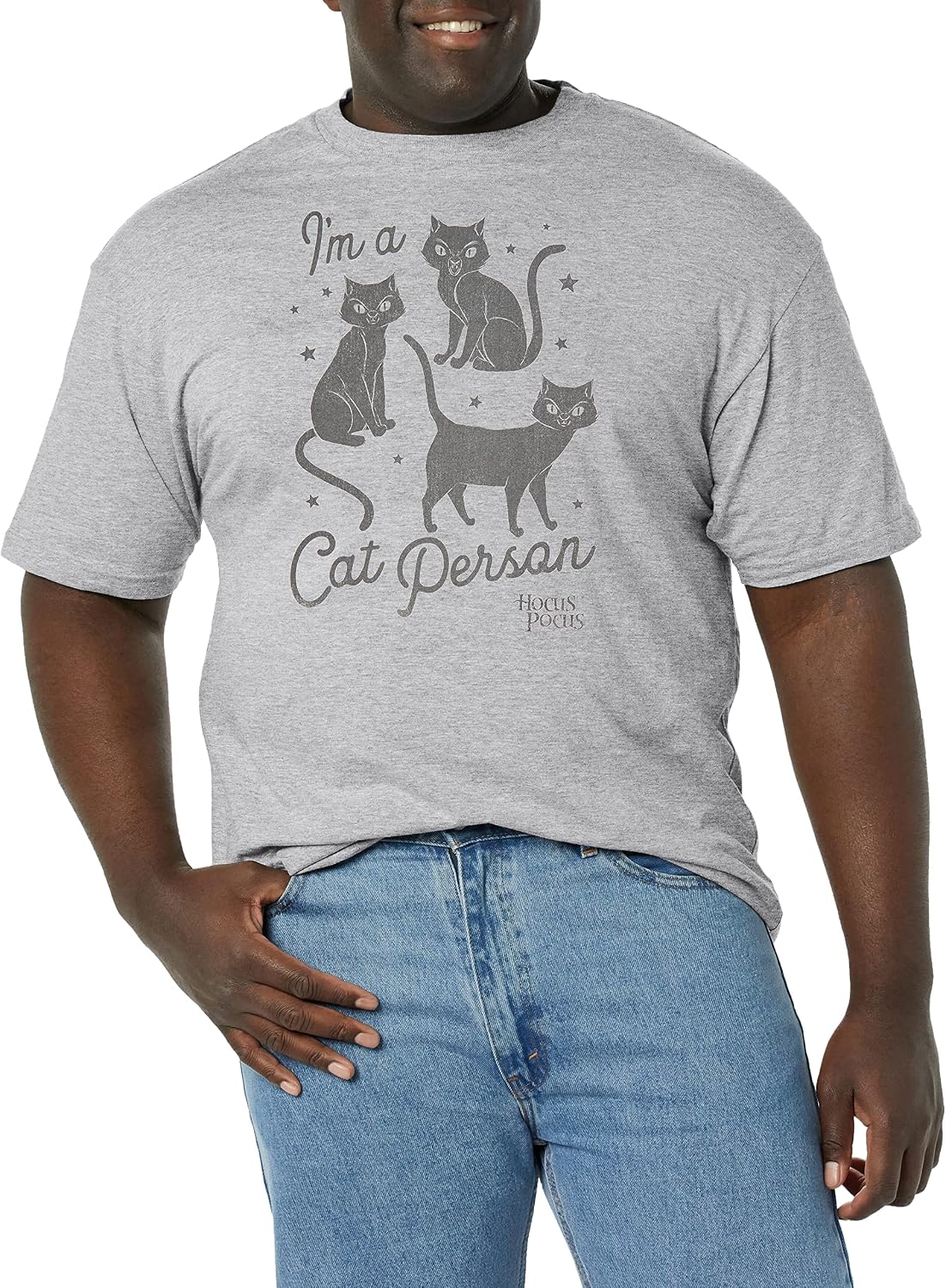 Disney Hocus Pocus Cat Person Men's Tops Short Sleeve Tee Shirt T-Shirt | Trending 2025