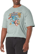 Marvel Big & Tall Classic Captain Pumpkins Men's Tops Short Sleeve Tee Shirt T-Shirt | Premium Quality