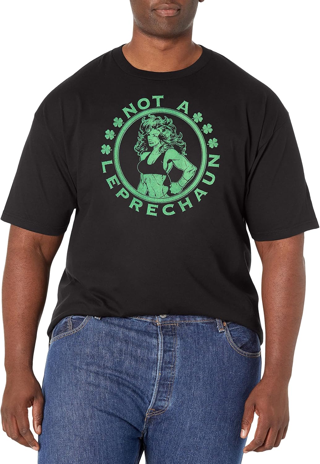 Marvel Big & Tall Classic She Hulk Leprechaun Men's Tops Short Sleeve Tee Shirt T-Shirt | Trending 2025