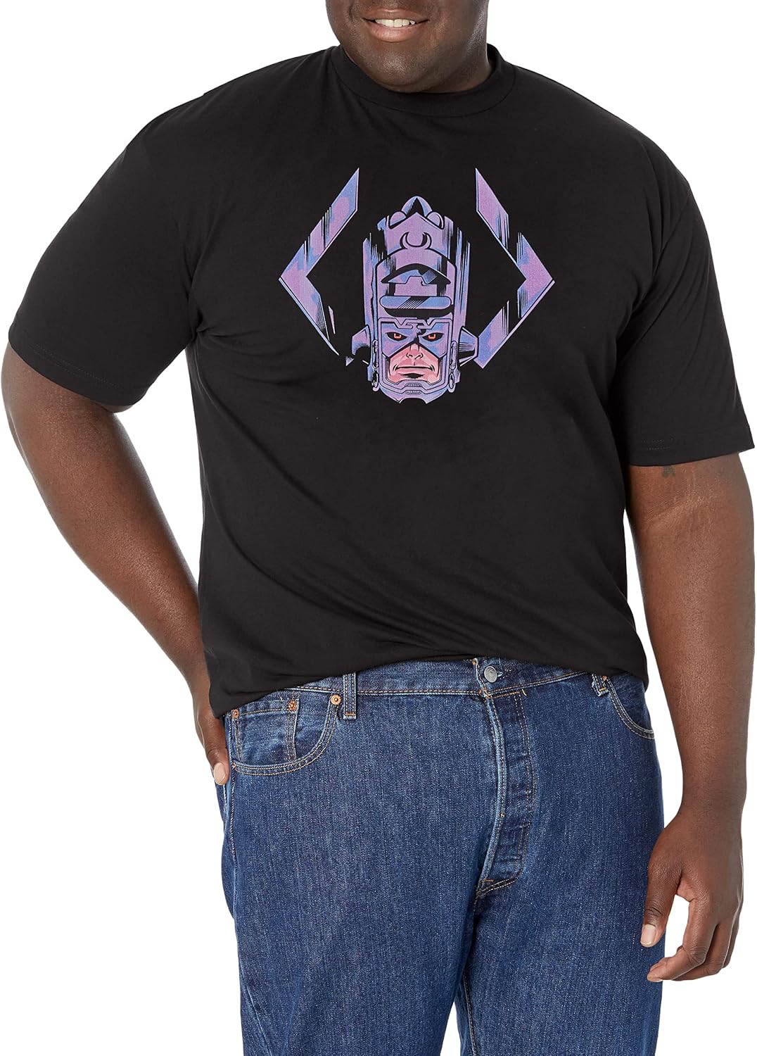 Marvel Big & Tall Classic Fantastic Four Face of Galactus Men's Tops Short Sleeve Tee Shirt T-Shirt | Best Seller