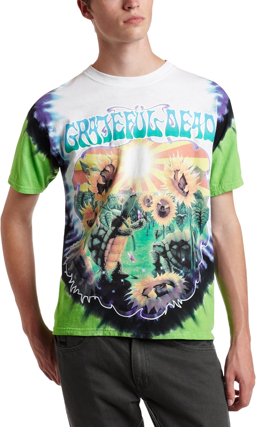 Liquid Blue Men's Grateful Dead Sunflower Terrapin Tie Dye Apparel | Premium Quality