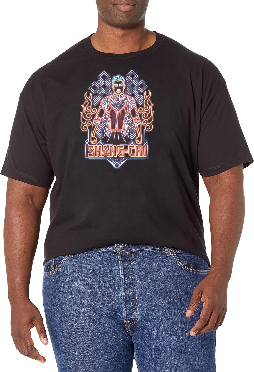 Marvel Big & Tall Shang-chi Neon Men's Tops Short Sleeve Tee Shirt T-Shirt | Trending 2025