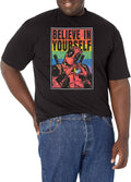 Marvel Men's Big & Tall Relaxed Fit Short-Sleeve Crew Neck Rainbow Deadpool T-Shirt | Best Seller