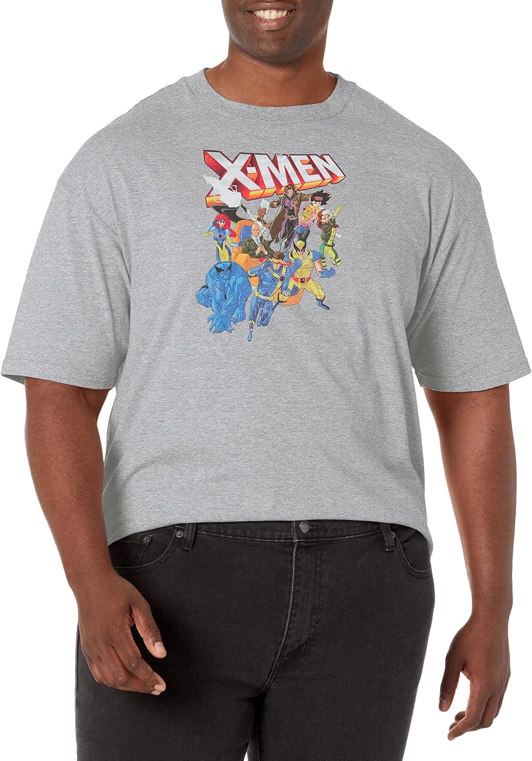 Marvel Classic Xmen Distressed Group Shot Men's Tops Short Sleeve Tee Shirt T-Shirt | US Viral Style