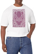 Marvel Big & Tall Universe Black Pattern Stencil Men's Tops Short Sleeve Tee Shirt T-Shirt | Aesthetic Streetwear