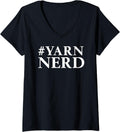 Womens YarnNerd Yarn Nerd for Knitters and Crocheters V-Neck Yarn Supply | Trending 2025 | High CTR Title