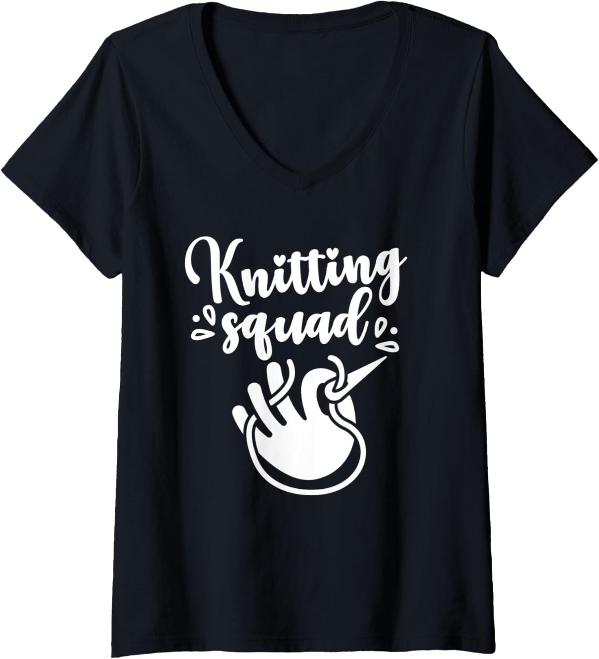 Womens Knitting Squad Knitter Yarn Knit Hobby V-Neck Yarn Supply | High Search Volume | Perfect for Crafters