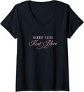 Womens Sleep Less, Knit More - funny knitting knitter yarn gift V-Neck Yarn Supply | Viral US Pick | High CTR Title