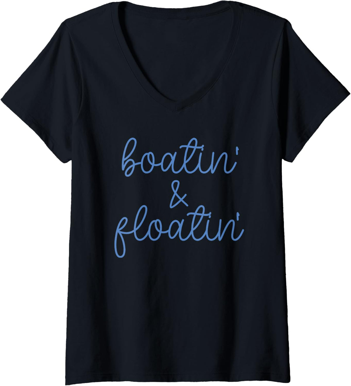 Womens boating and floating V Neck Apparel Premium Print Everyday Wear