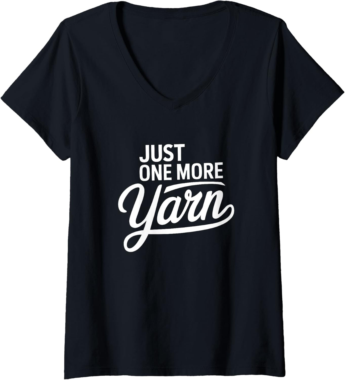 Womens Relaxing Knitting Quote Just One More Yarn V-Neck Yarn Supply | Premium Quality | Best Seller Choice