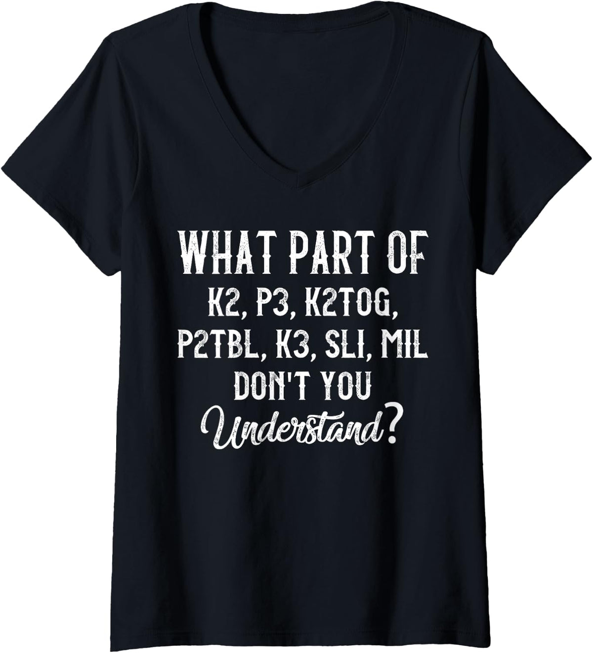 Womens Knitting Knit Yarn Lovers Understand Saying V-Neck Yarn Supply | Viral US Pick | High CTR Title