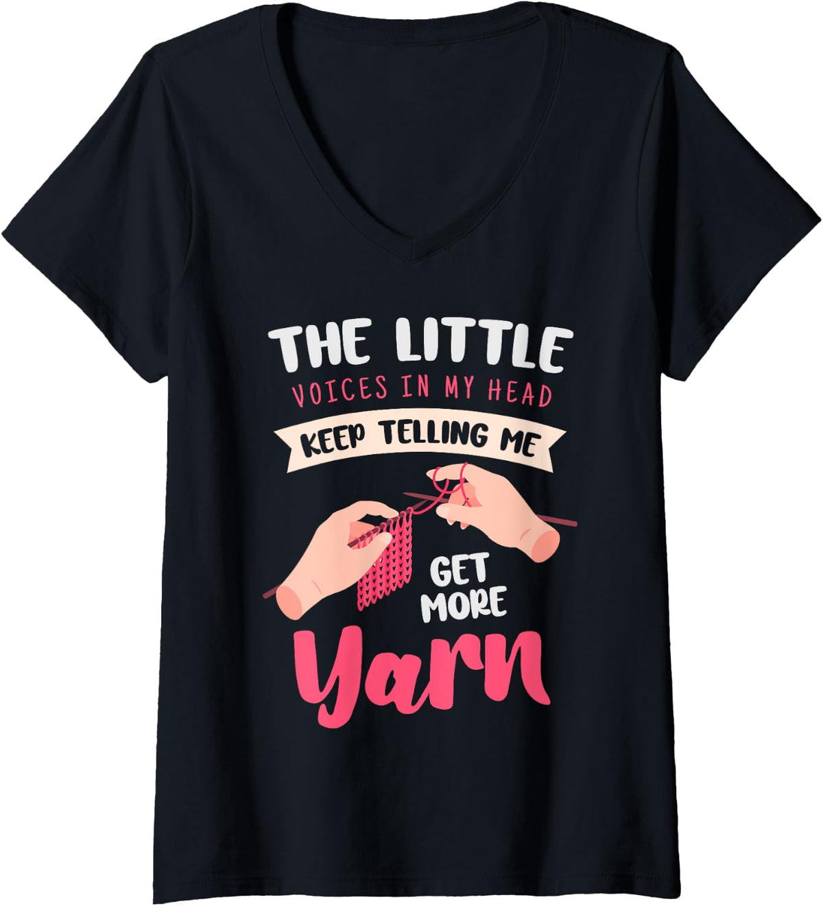 Womens Little voices in my head keep telling me to get more yarn V-Neck Yarn Supply | Trending 2025 | Customer Favorite