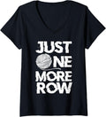 Womens Just One More Row Knitting Weaving Textile Arts Yarn Funny V-Neck Yarn Supply | Viral US Pick | High CTR Title