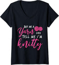 Womens Knitting Buy Me Yarn And Tell Me IM Knitty V-Neck Yarn Supply | Top Rated | Customer Favorite
