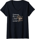 Womens Wool Hand Spinning Gift Shirt Spinners like it twisted V-Neck T-Shirt | Premium Quality | Perfect for Crafters
