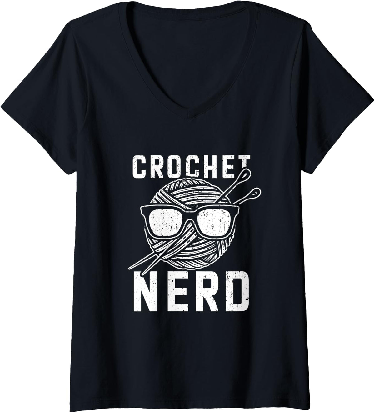 Womens Crochet Nerd Funny Crocheting Yarn Stitches Lover V-Neck Yarn Supply | Trending 2025 | High CTR Title