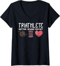 Womens Triathlete Funny Knitting Sewing Crochet Yarn Lover Grandma V-Neck Yarn Supply | High Search Volume | Perfect ...