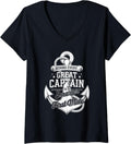 Womens First Mate Boating Funny Boat Lover Boat Captain V Neck Apparel Premium Print Gift Ready