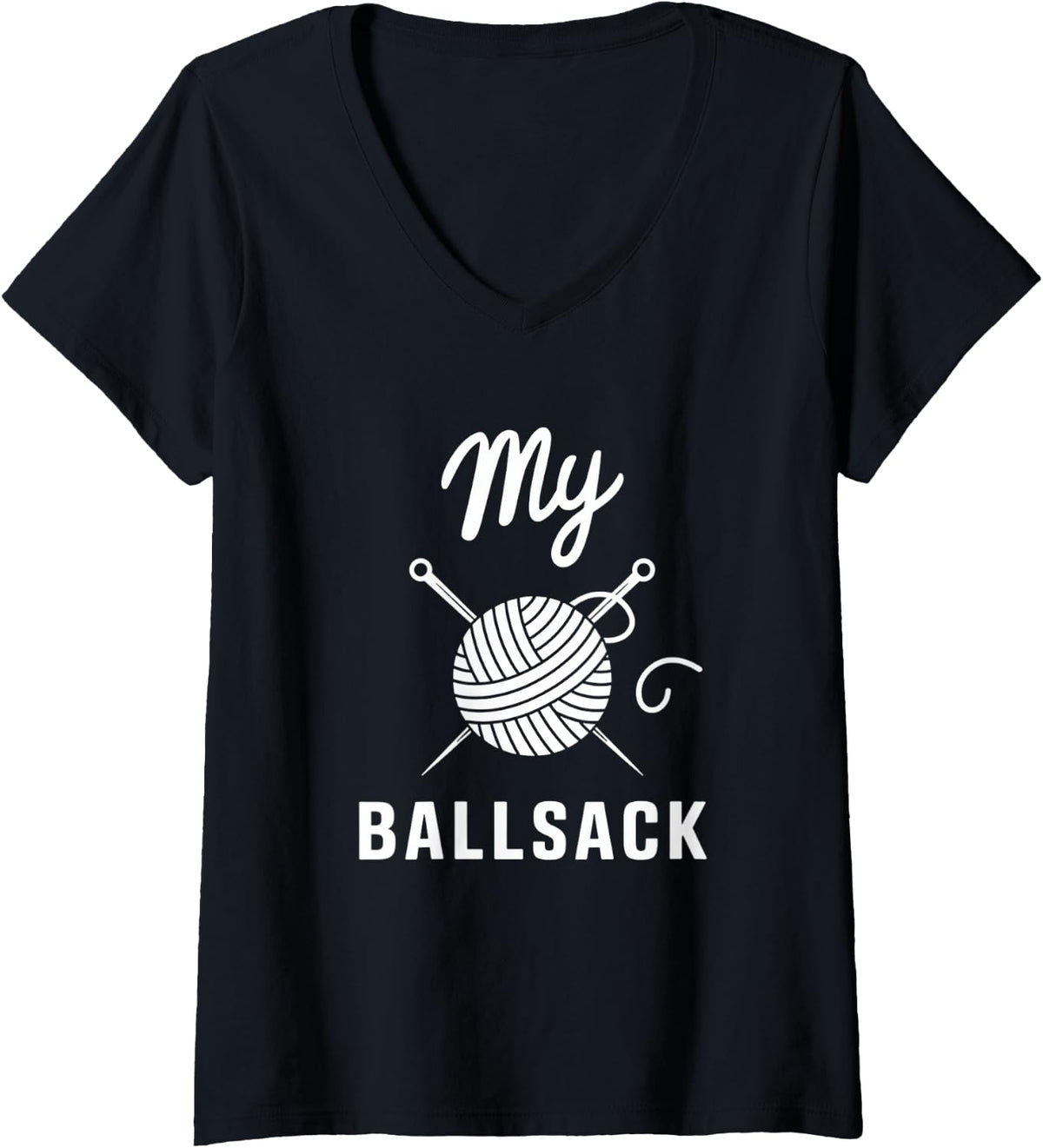 Womens Funny Knitting Yarn V-Neck Yarn Supply | High Search Volume | Customer Favorite