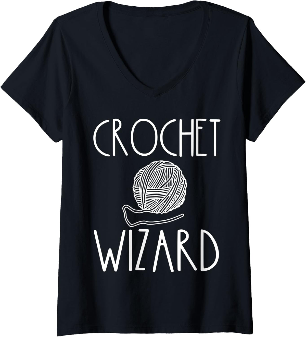 Womens Funny Knitter Crochet Wizard Knitting Saying Yarn Crafter V-Neck Yarn Supply | Trending 2025 | High CTR Title