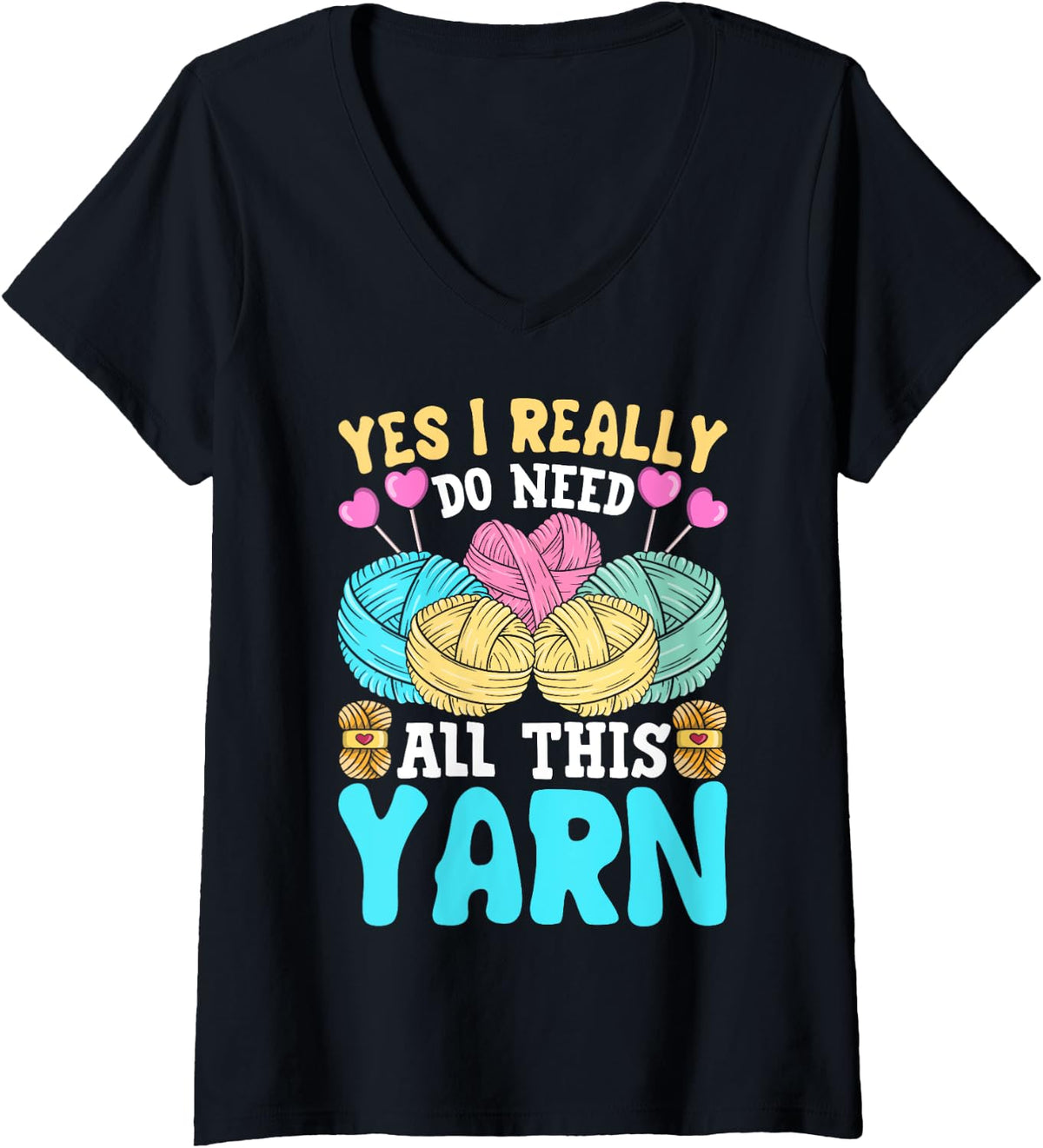 Womens Women Knitting Knitters Yarn Enthusiast Funny Knit Lover V-Neck Yarn Supply | Top Rated | High CTR Title