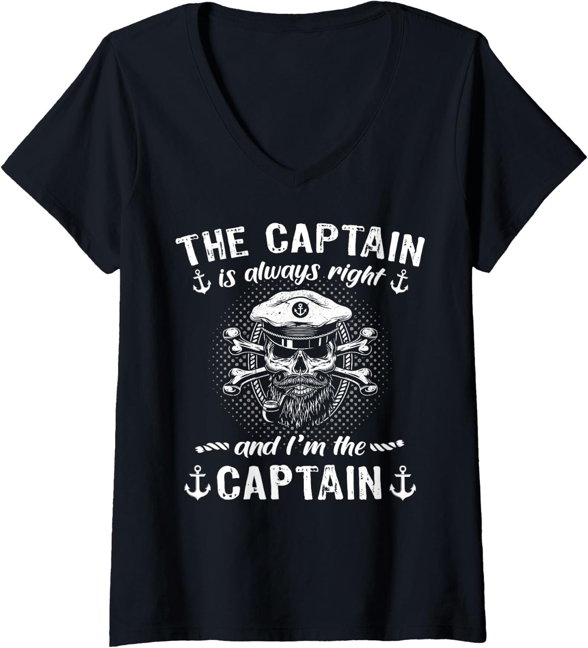 Womens Captain Sportboat Sailing Motorboat Captain V Neck Apparel Premium Print Hot Right Now