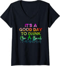 Womens Day Drinker Drinking On A Boat Lake Waves V Neck Apparel High Search Demand Hot Right Now