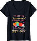 Womens My Doctor Recommended A High Fiber Diet Yarn Store V-Neck Yarn Supply | Top Rated | Best Seller Choice