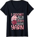 I crochet but my favorite hobby is collecting yarn V-Neck Yarn Supply | High Search Volume | Best Seller Choice