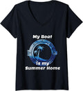 Womens My Boat is My Summer Home V Neck Apparel High Search Demand Best Seller Look