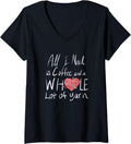 Womens All I need is Coffee and a whole lot of Yarn Crochet Knit V-Neck Yarn Supply | Viral US Pick | Perfect for Cra...