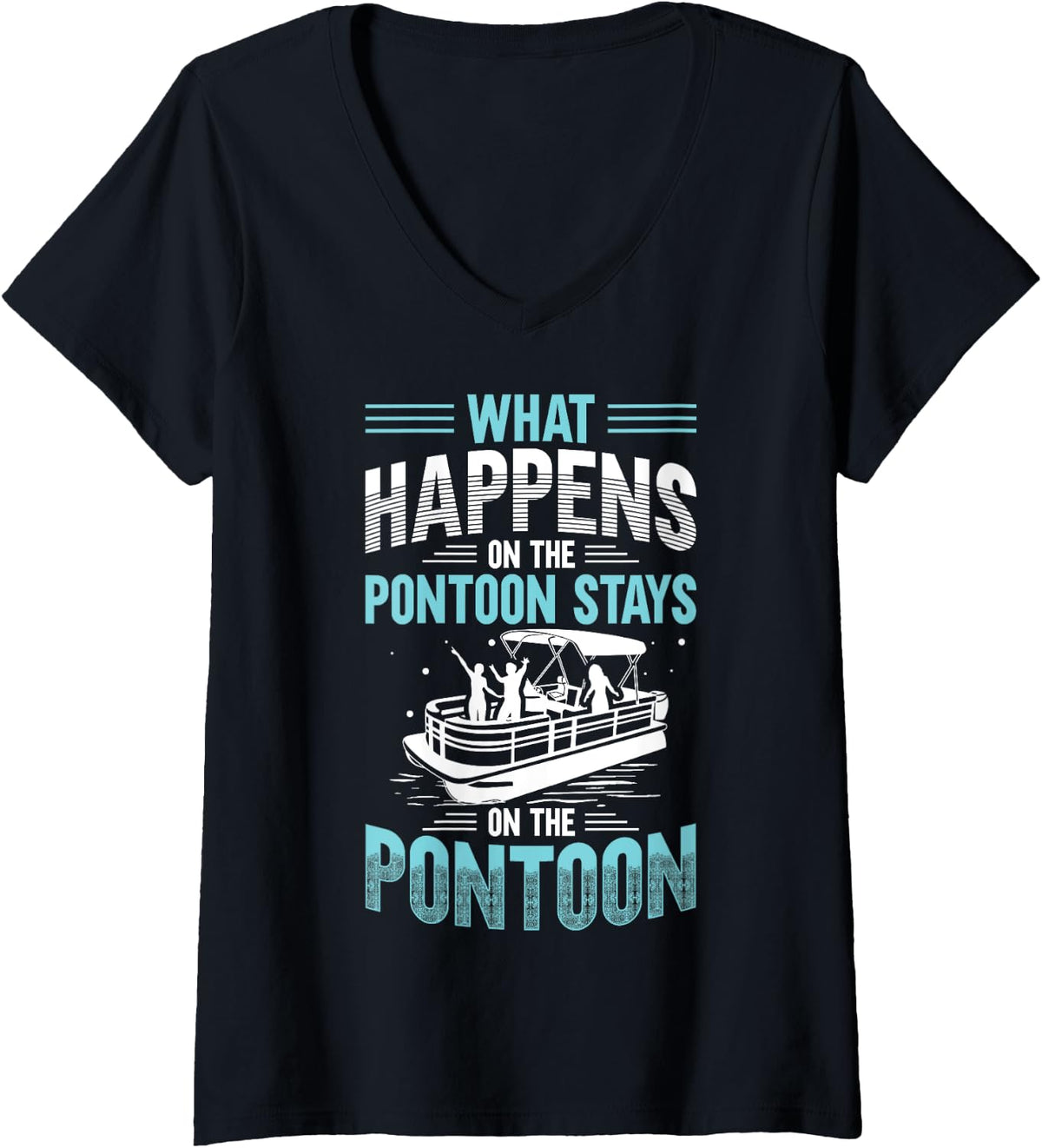 Womens Pontoon Boat Accessories Party Boat Funny V Neck Apparel Premium Print Best Seller Look