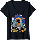 Crocheting Crochet Crafty Knitter Yarn Collector Knitting V-Neck Yarn Supply | Viral US Pick | Best Seller Choice