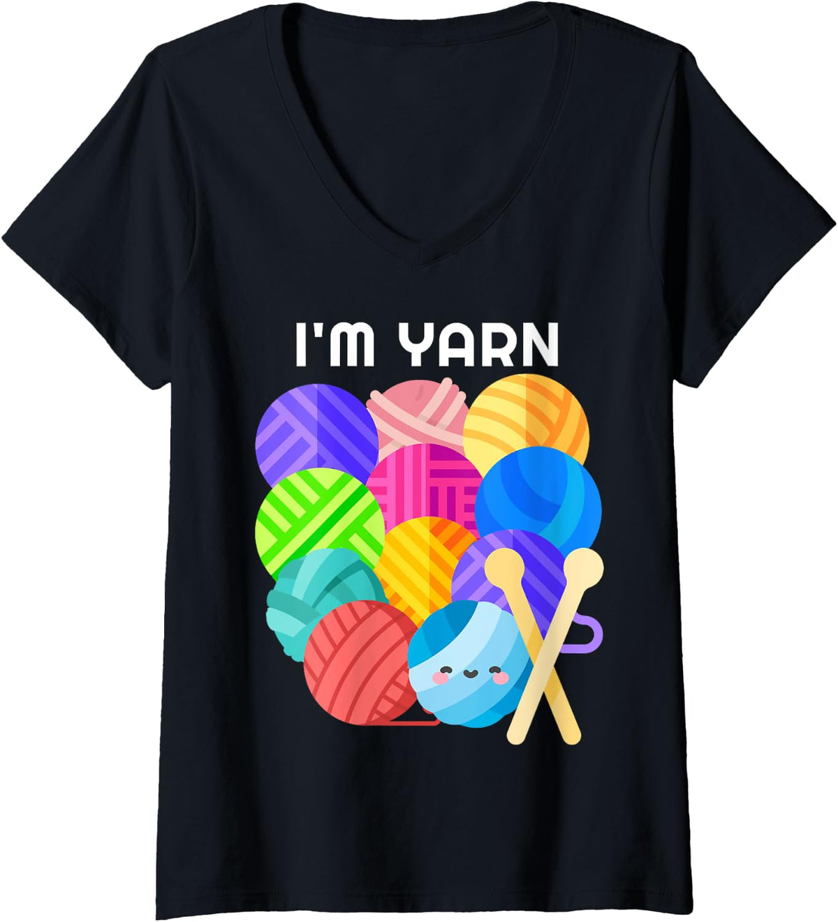 Womens I'm Yarn Lazy Halloween Costume Crochet Balls of Yarn V-Neck Yarn Supply | Trending 2025 | Customer Favorite