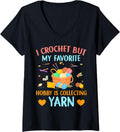 Womens Crochet Yarn knitter Lover Yarn Basket Knitting Needle Yarn V-Neck Yarn Supply | Premium Quality | Perfect for...