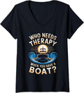Womens Boating Boat Captain Boat Life Yacht Sailing for Men Women V Neck Apparel Comfort Fit US Top Pick