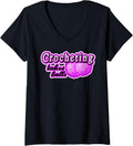 Womens Crocheting takes balls, pink yarn lover crafty pink wool art V-Neck Yarn Supply | Trending 2025 | Perfect for ...
